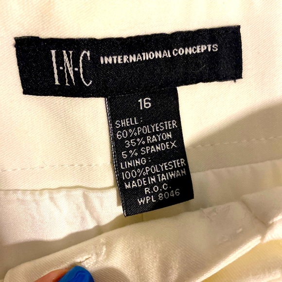 NWT Fully Lined Wide Leg Pants by International Concepts |Size 16 Vanilla color - Picture 3 of 11
